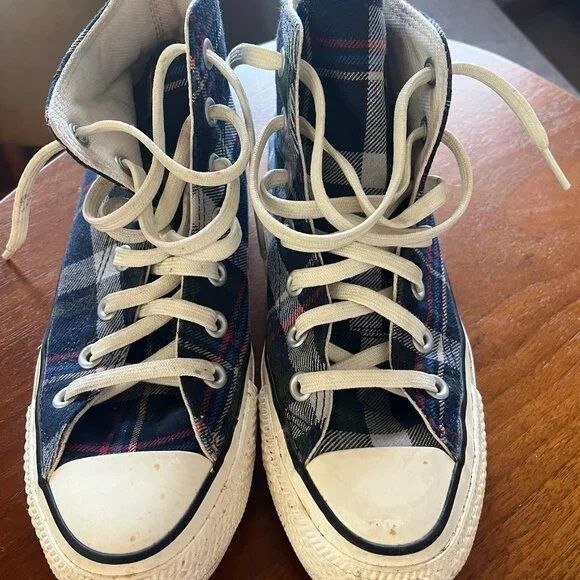 Converse All Stars Plaid All Stars 6W Rare From Japan - Picture 3 of 6